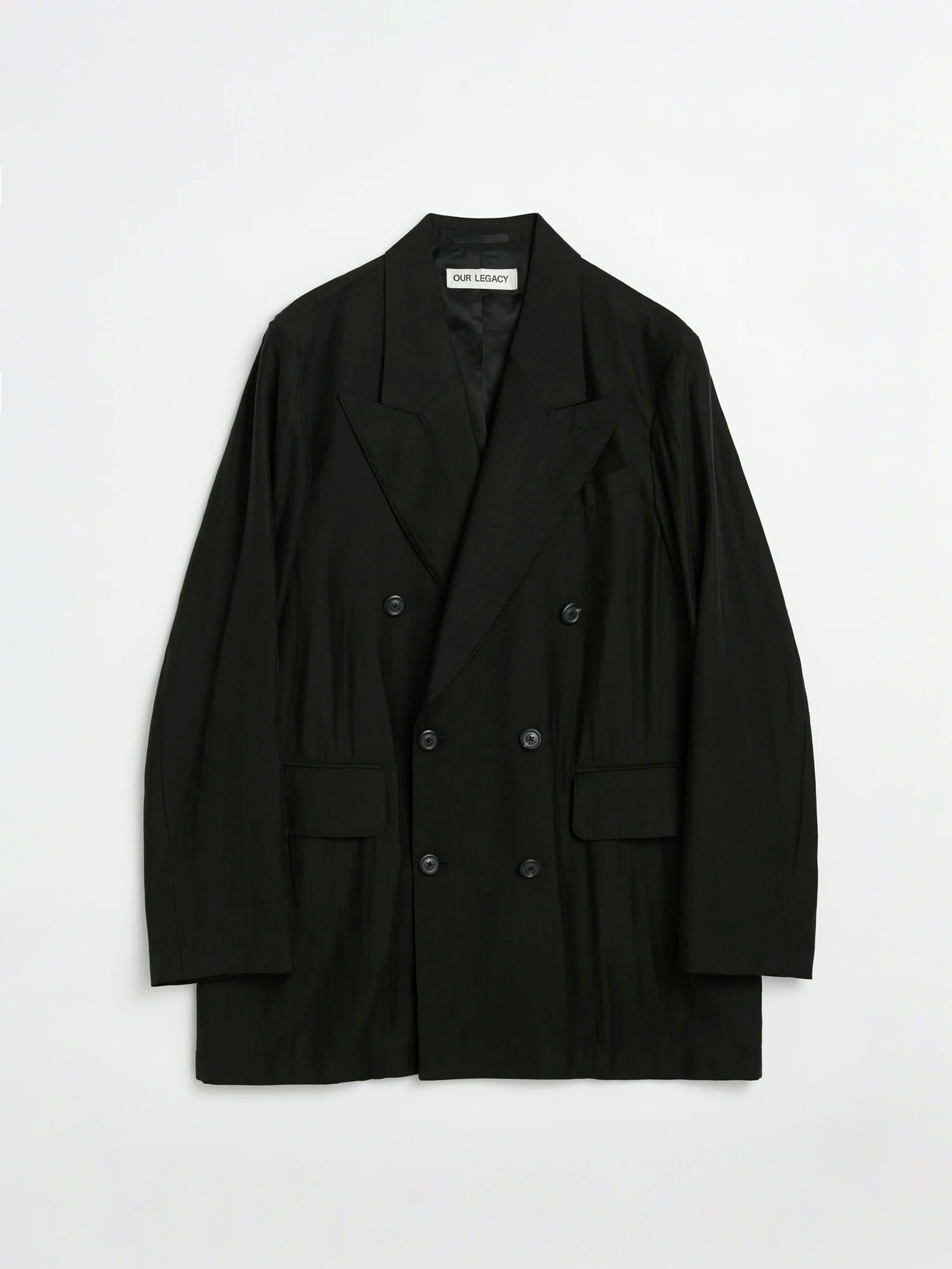 OUR LEGACY SHARP DB BLAZER Black Experienced Viscose M4220SBF 