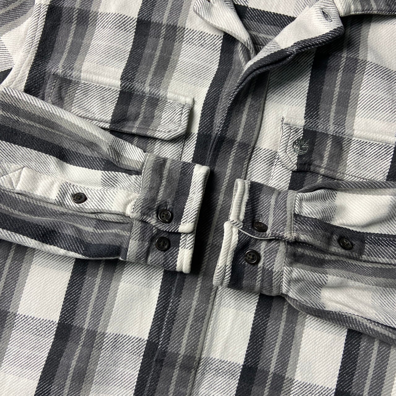 90年代 Timberland ティンバーランド 長袖 比翼 ヘビーネルシャツ