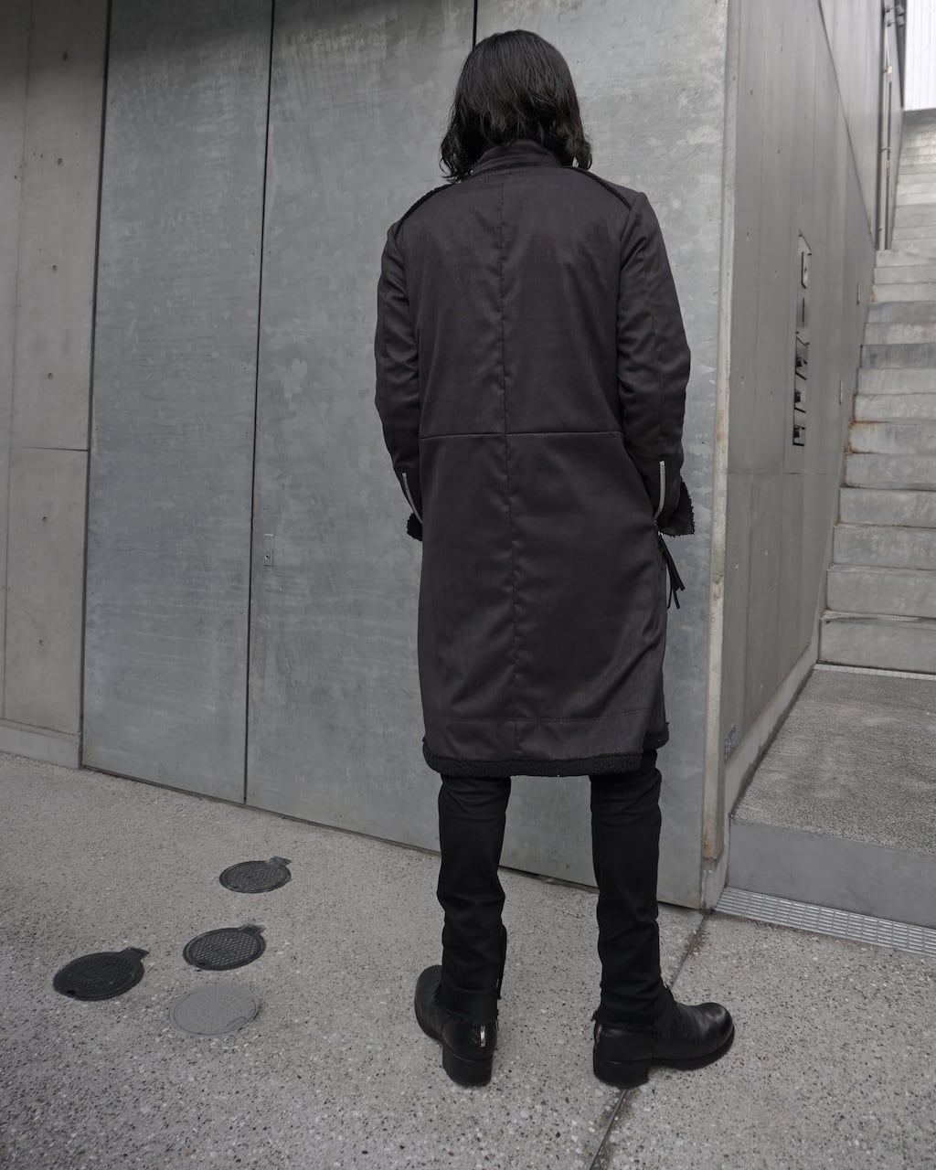 ASKYY / HIGHNECK MOUTON COAT / BLK×BLK | ASKYY TOKYO FLAGSHIP
