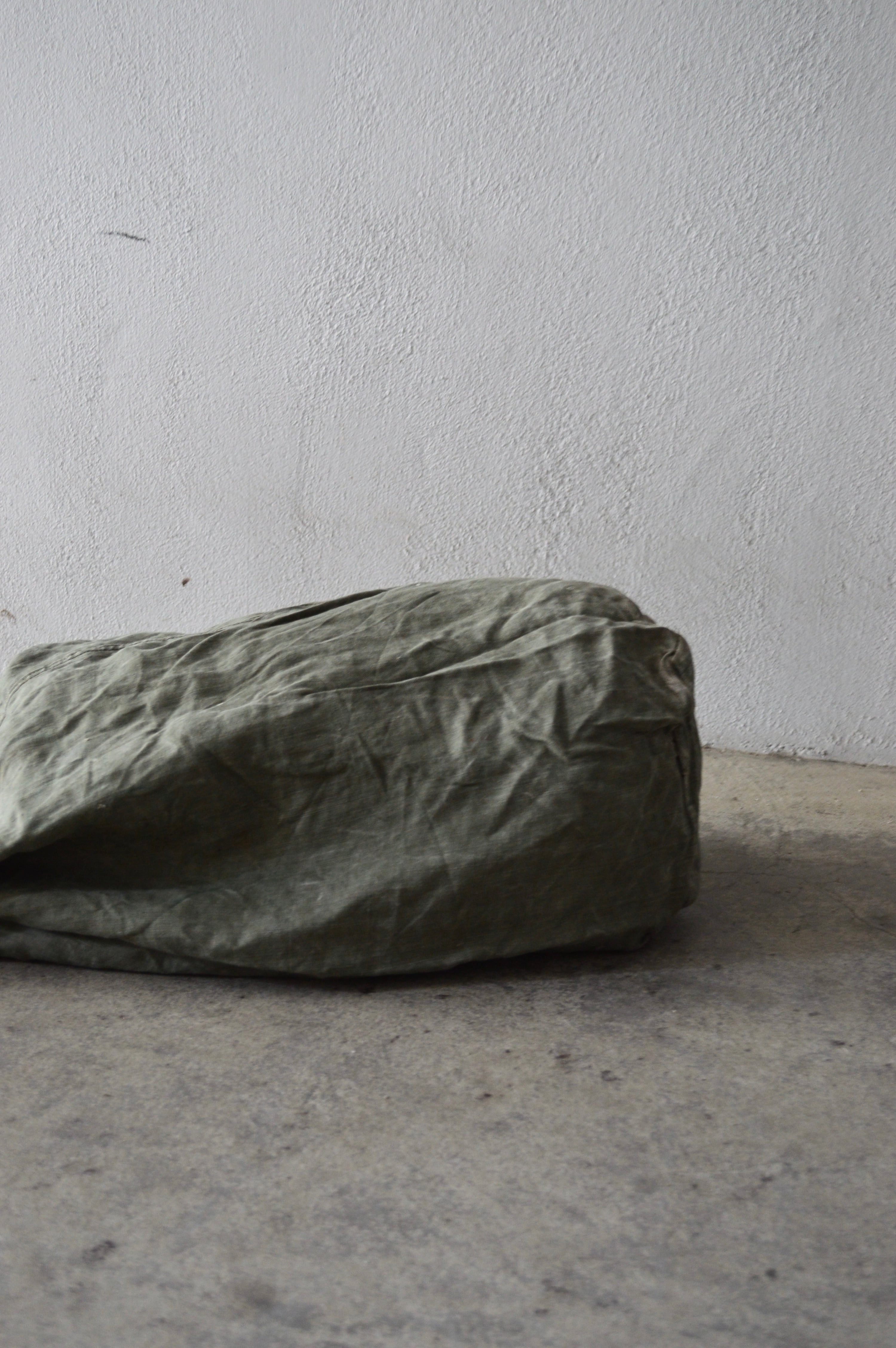 French Military 1950's Vintage Duffle Bag Hard Vintage Condition