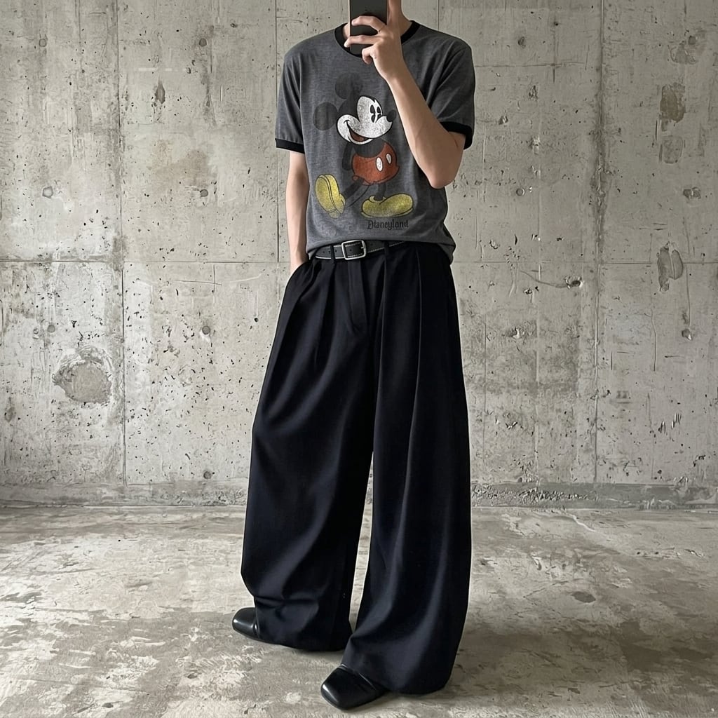 OLD "Disney"design ringer T-shirt