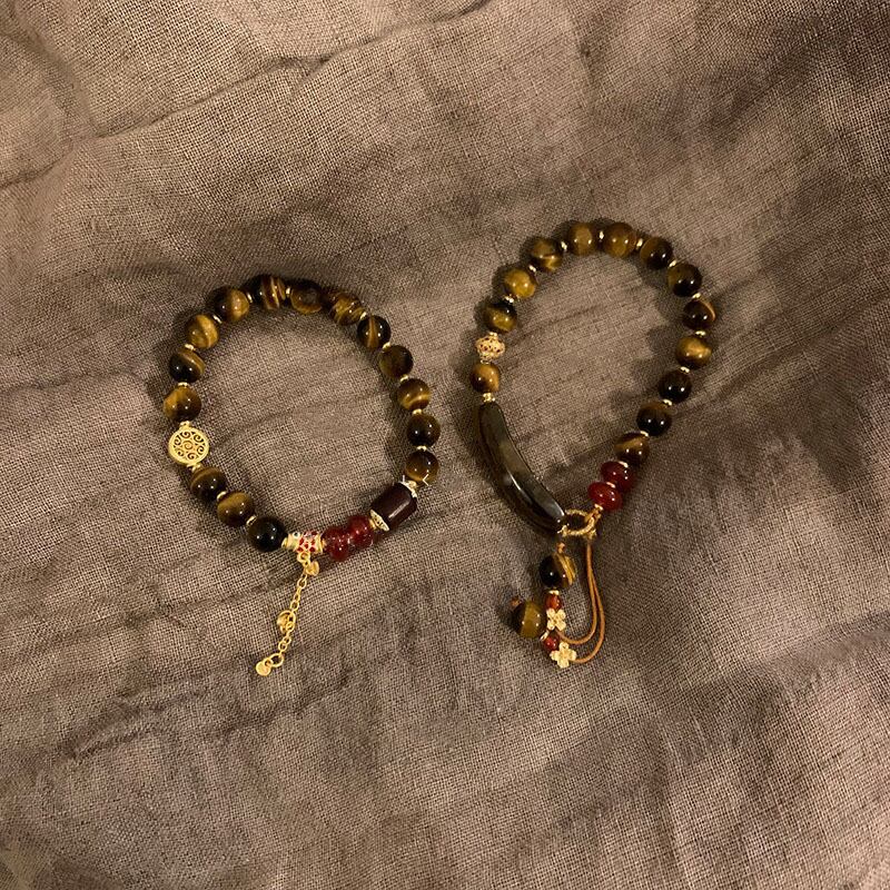 Somedayifレトロ虎目石輝きブレスレット 4s | paapilioo