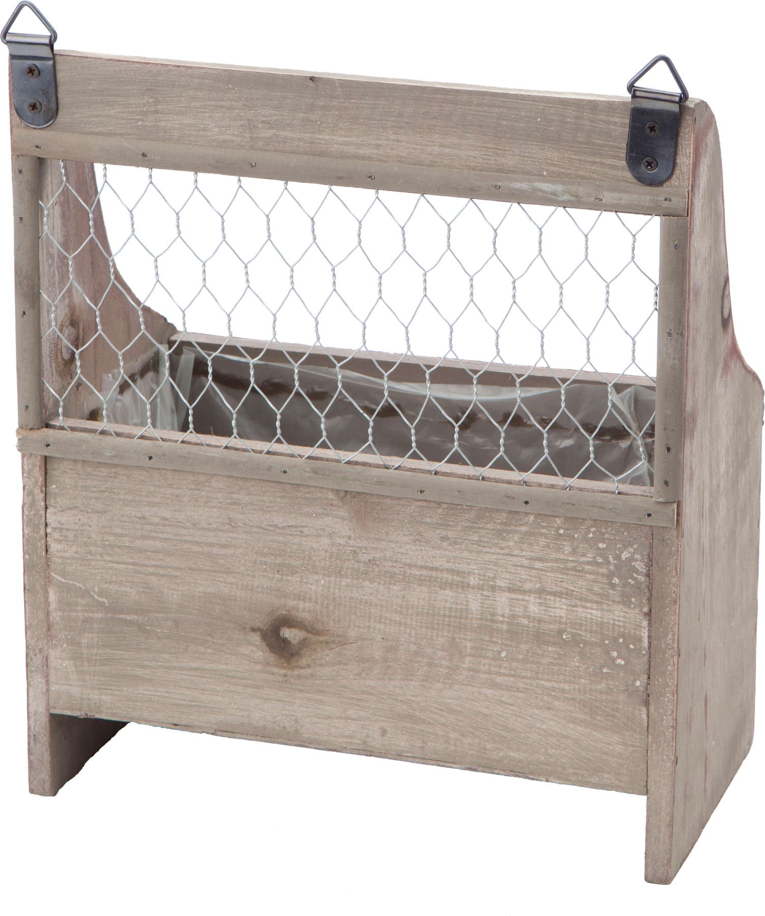 ウッディープランターフェンスツキ　ブラウン系　RFB-027　4961823745867　フラワーベース > 花器・花瓶