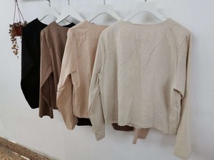 リネンブブレンド ラウンドネック シャツジャケット ASF-212010-1043