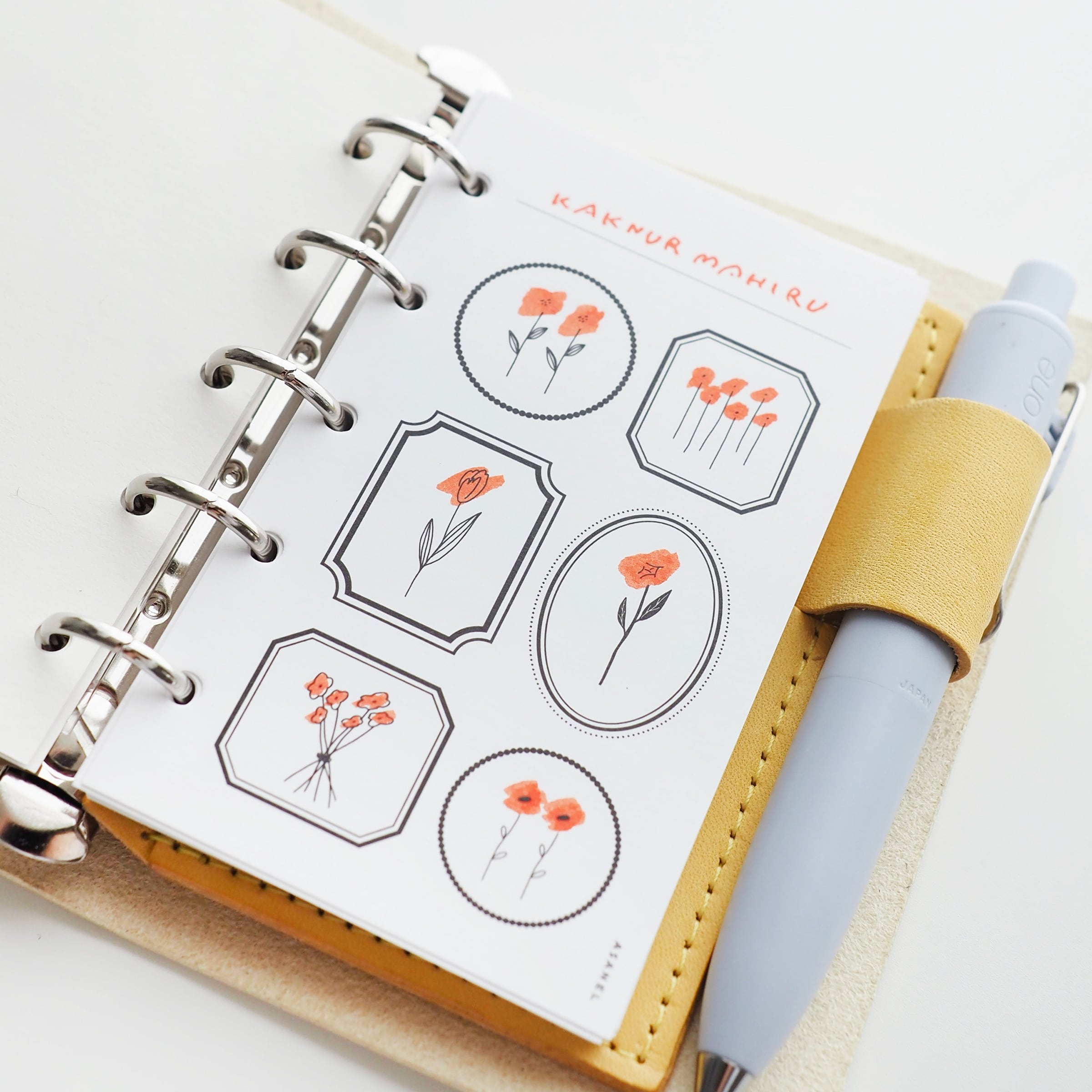 早い者勝ち 韓国 貯金 バインダー カバー A7 diarium リフィル A6