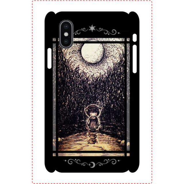 Iphoneケース スマホケース イラスト 女の子 可愛い エモい Iphonexs X 人気 イラストレーター クリエイター 絵師 タイトル 深い森 月の夜 作 水無月りい Iphoneケース Tシャツ メンズ スマホケース レディース Etc 雑貨屋アリうさ