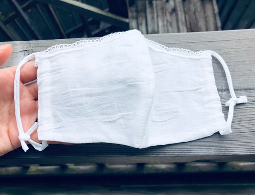 リネンの白マスクその7