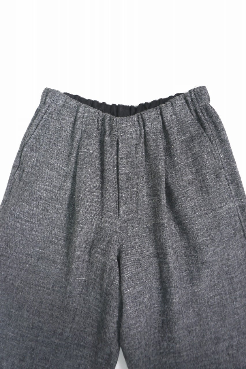 Wool Linen Tweed Wide Pants