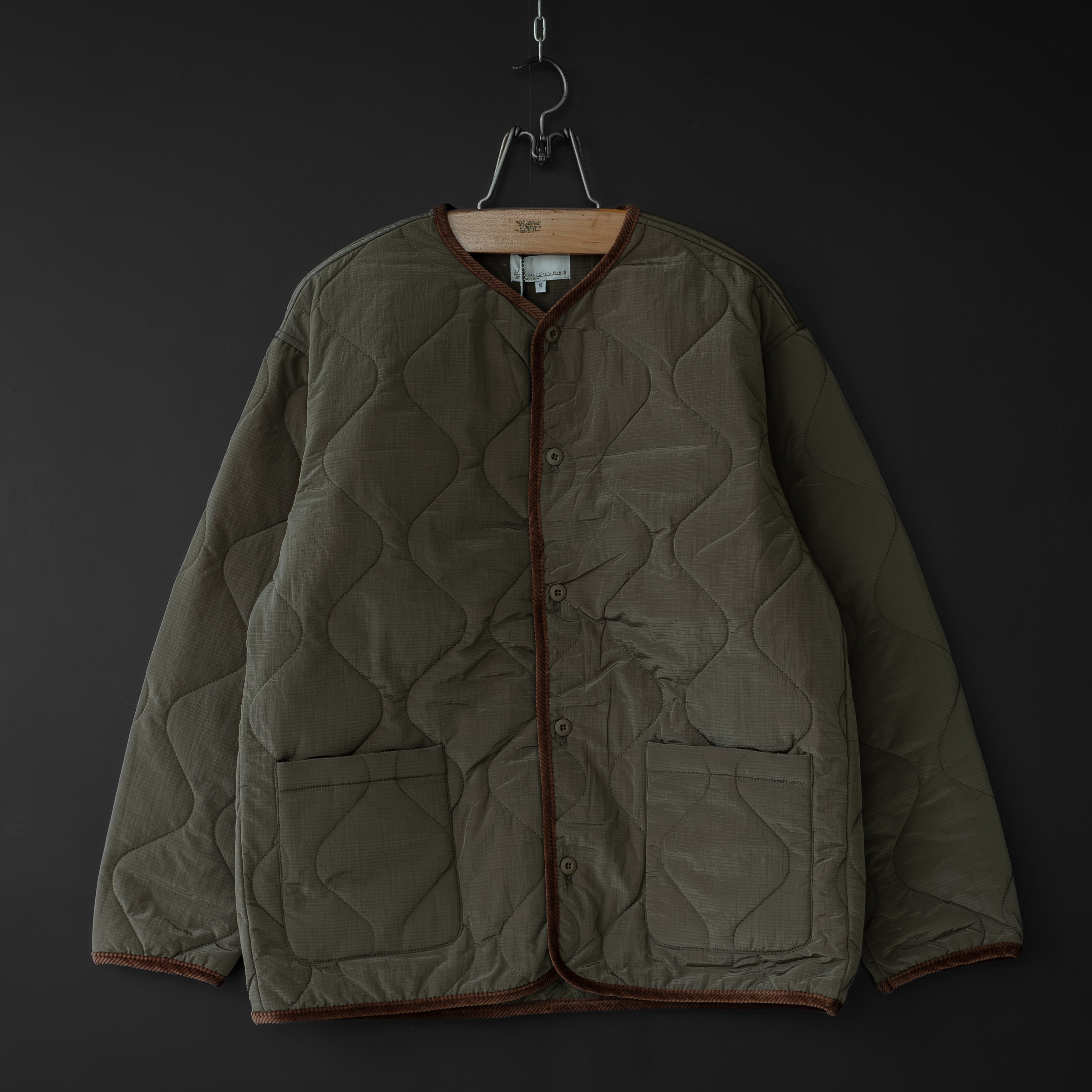 Universal Style Wear】 onion quilt liner jacket (olive) 663307