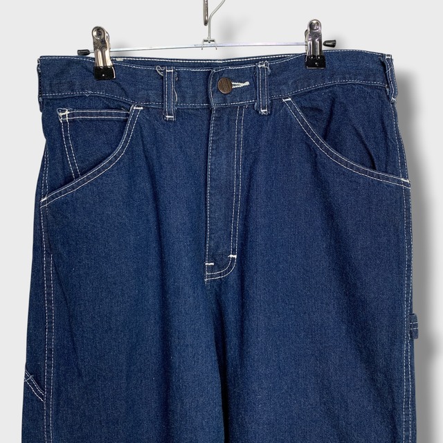 80s Dickies デニムペインターパンツ　チビタグ　紺　W33L32
