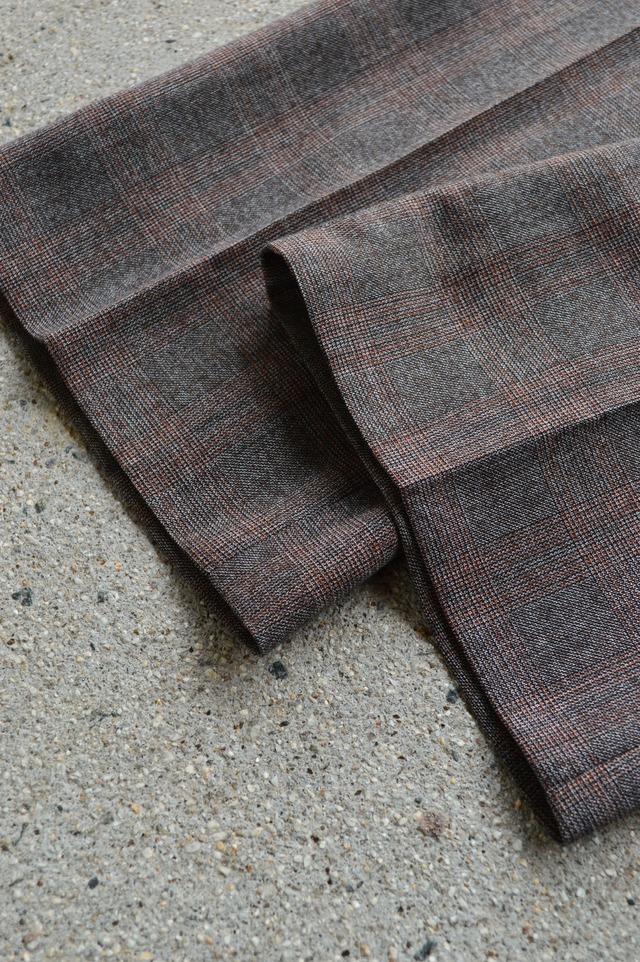 1970's Old Vintage Wool Flare Slacks Prince of Wales Check TALON ZiPPER オールドビンテージ 70s チェックウール フレアスラックス
