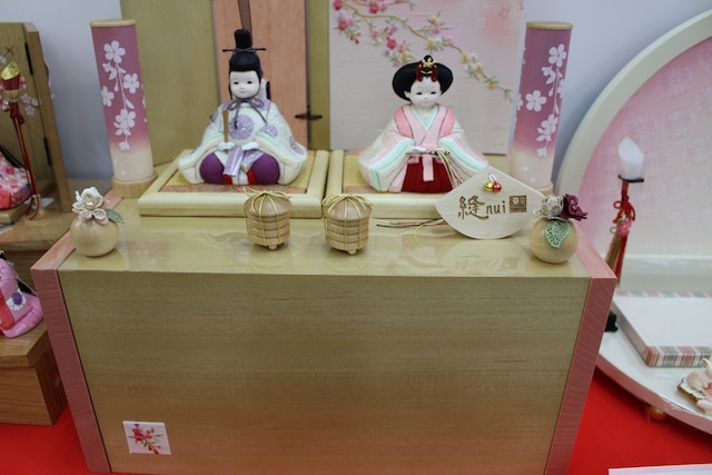 木目込人形　今様雛　縫nui  正絹「桜うさぎ」　　