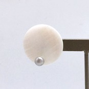 ぱっと明るくなるベストアイテム シェル・淡水パールスタッドピアス(中) sl3_8_1_0514pp06