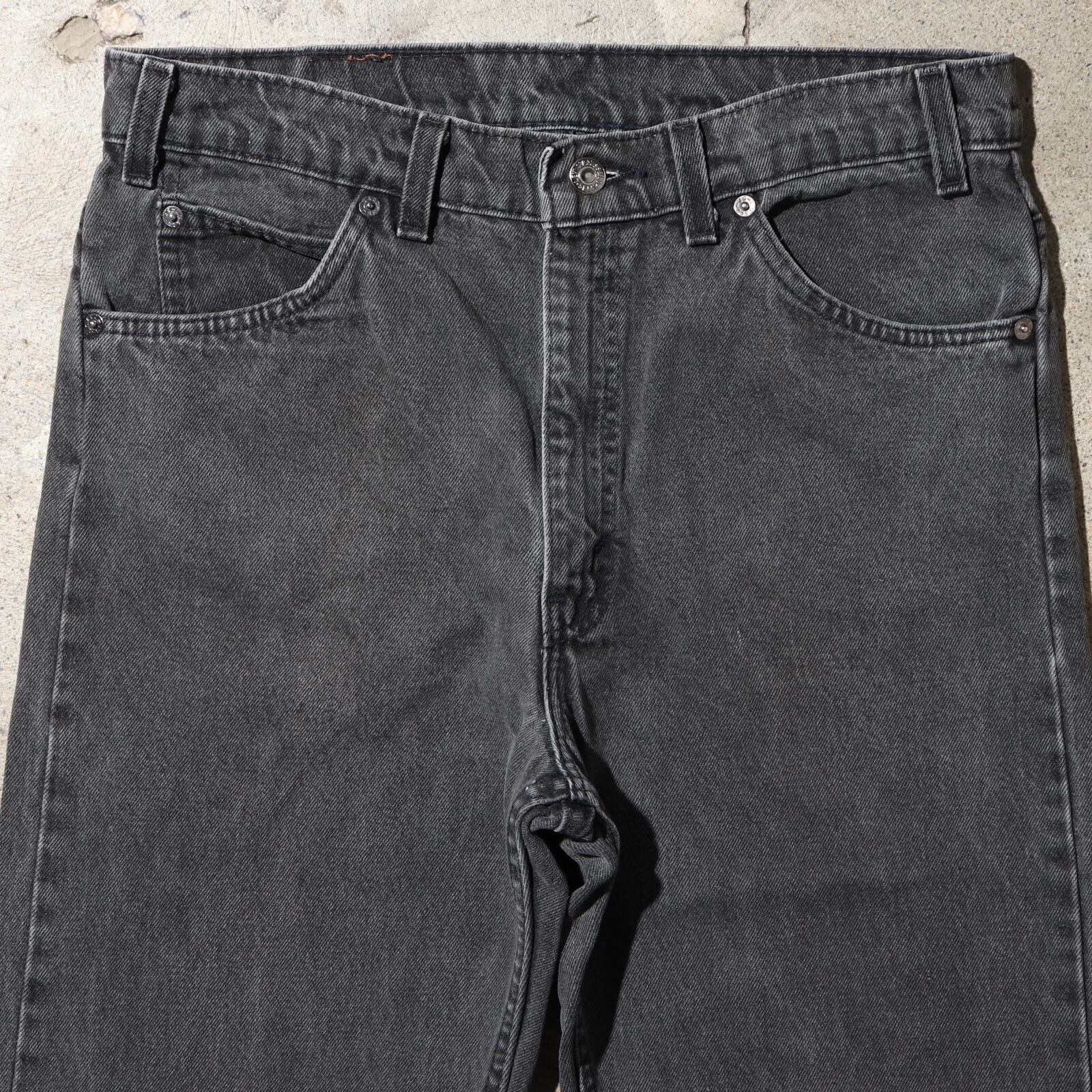 美品 34×32 Levi's 505 オレンジタブ 米国製 後染め ブラックデニム ...