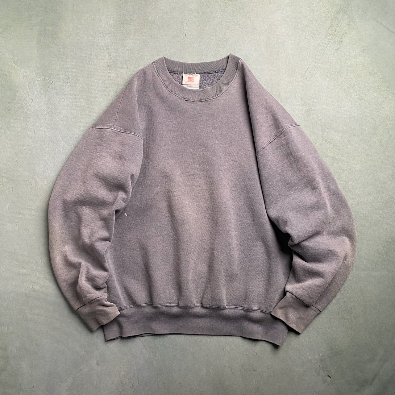 90s~00s MEMBER'S MARK 雰囲気系 フェード スウェット トレーナー ブルーグレー XL 古着