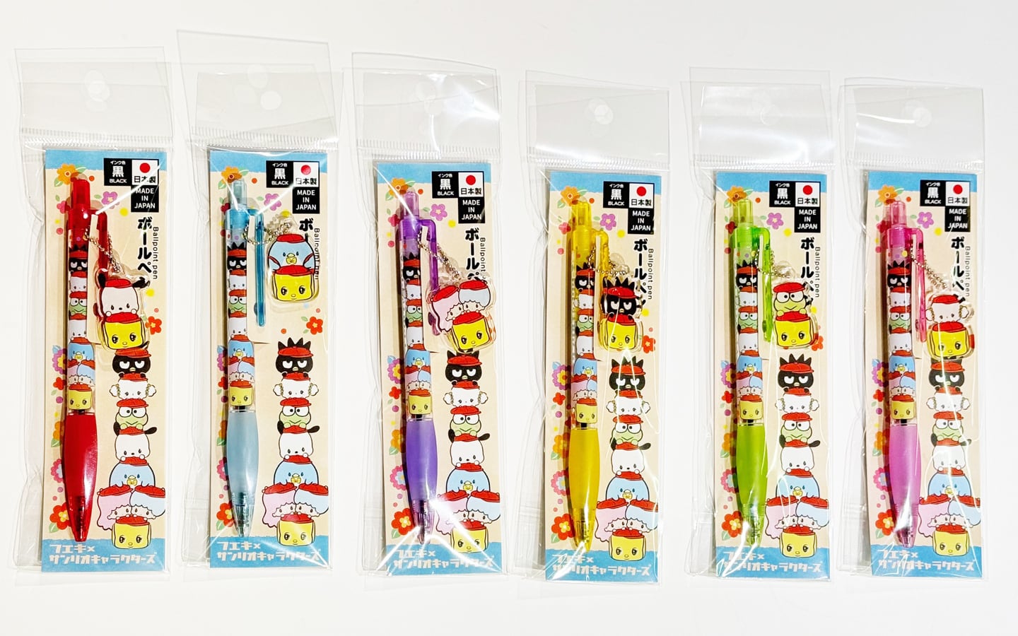 フエキ×サンリオキャラクターズ アクリルパーツ付ボールペン