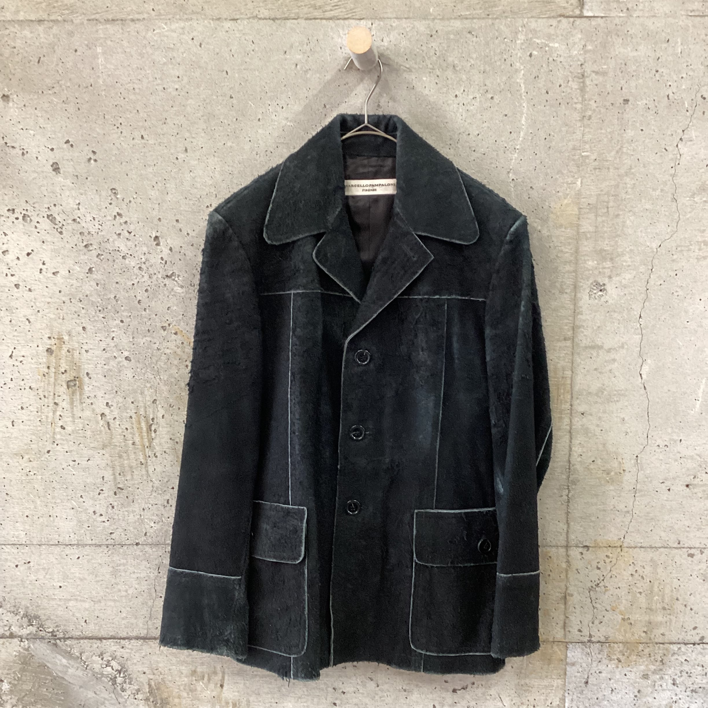 fuzzy leather jacket