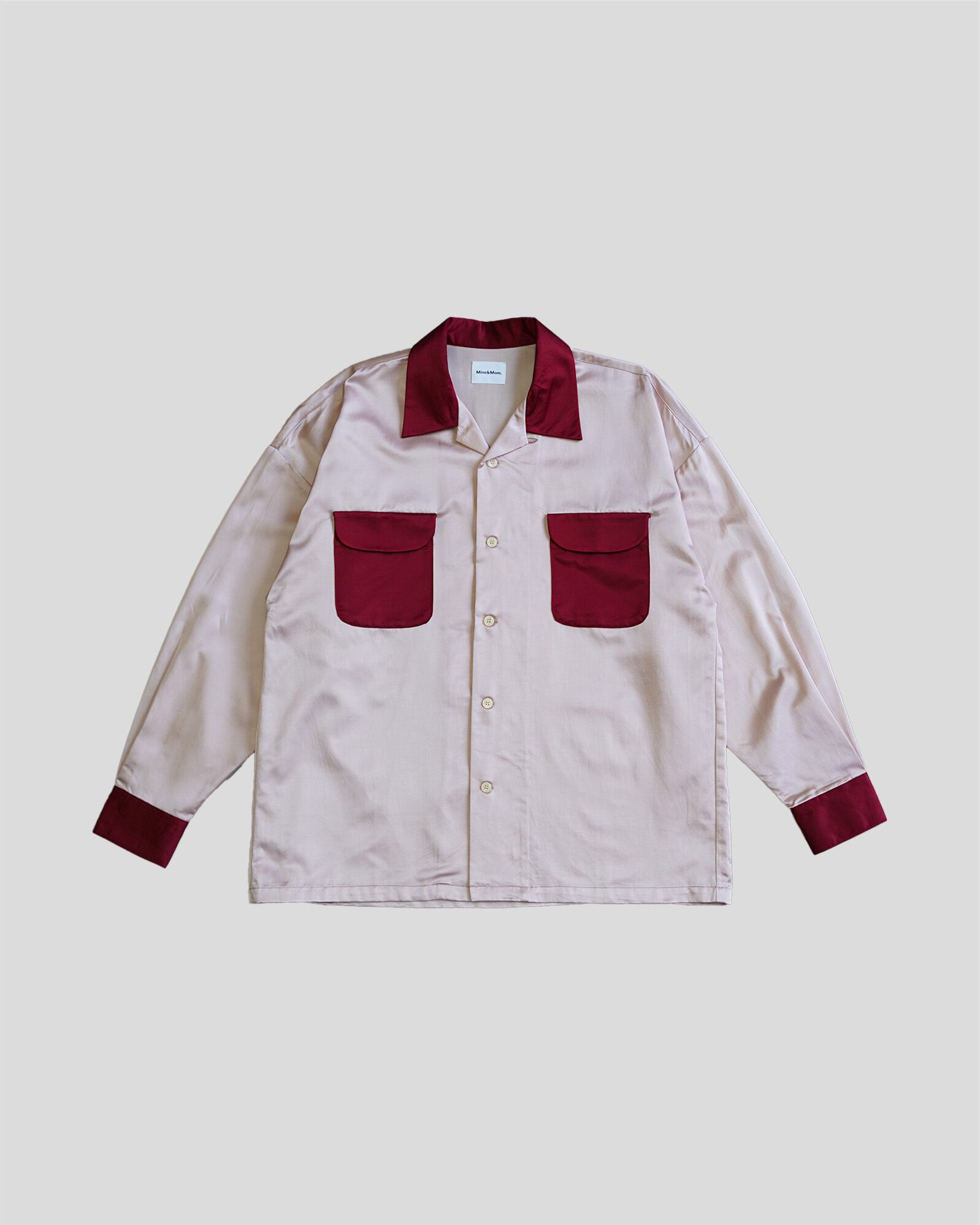 LP MM 2TONE BOWLING SHIRTS PINK×WINE
