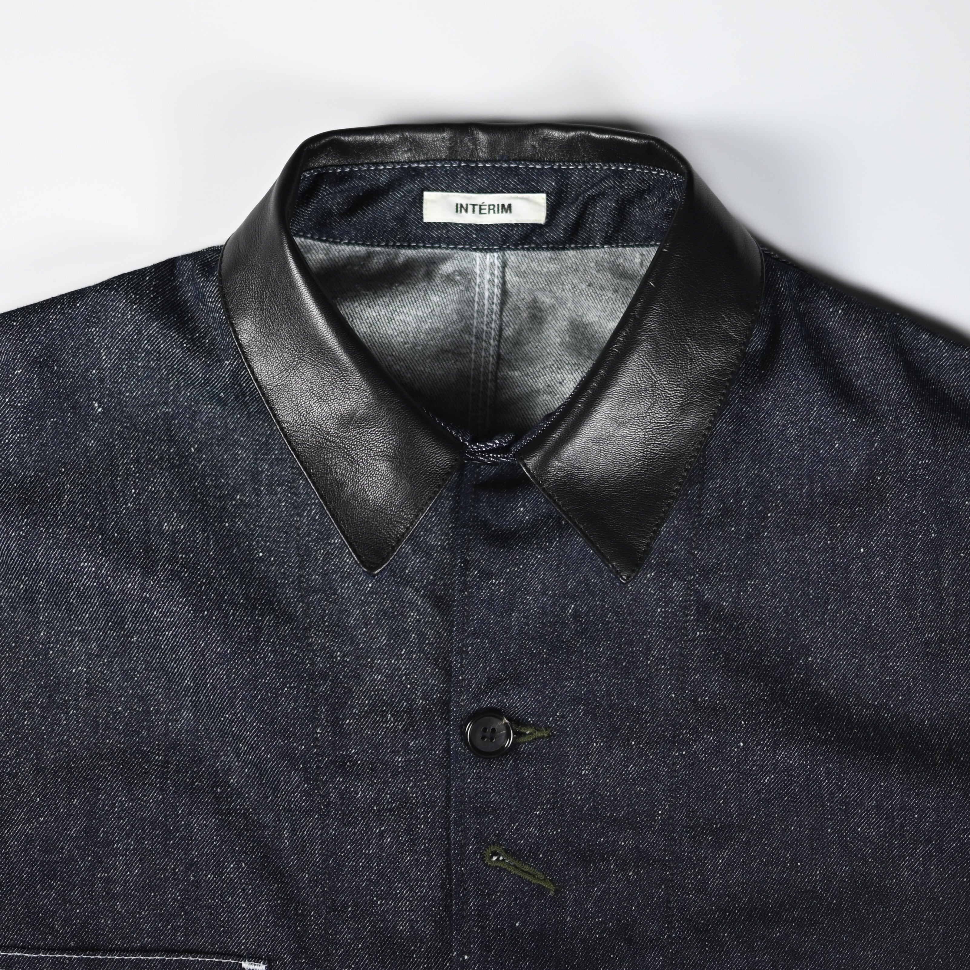 INTERIM / GOAT LEATHER COLLAR SILK NOIL DENIM 1st HERCULES
