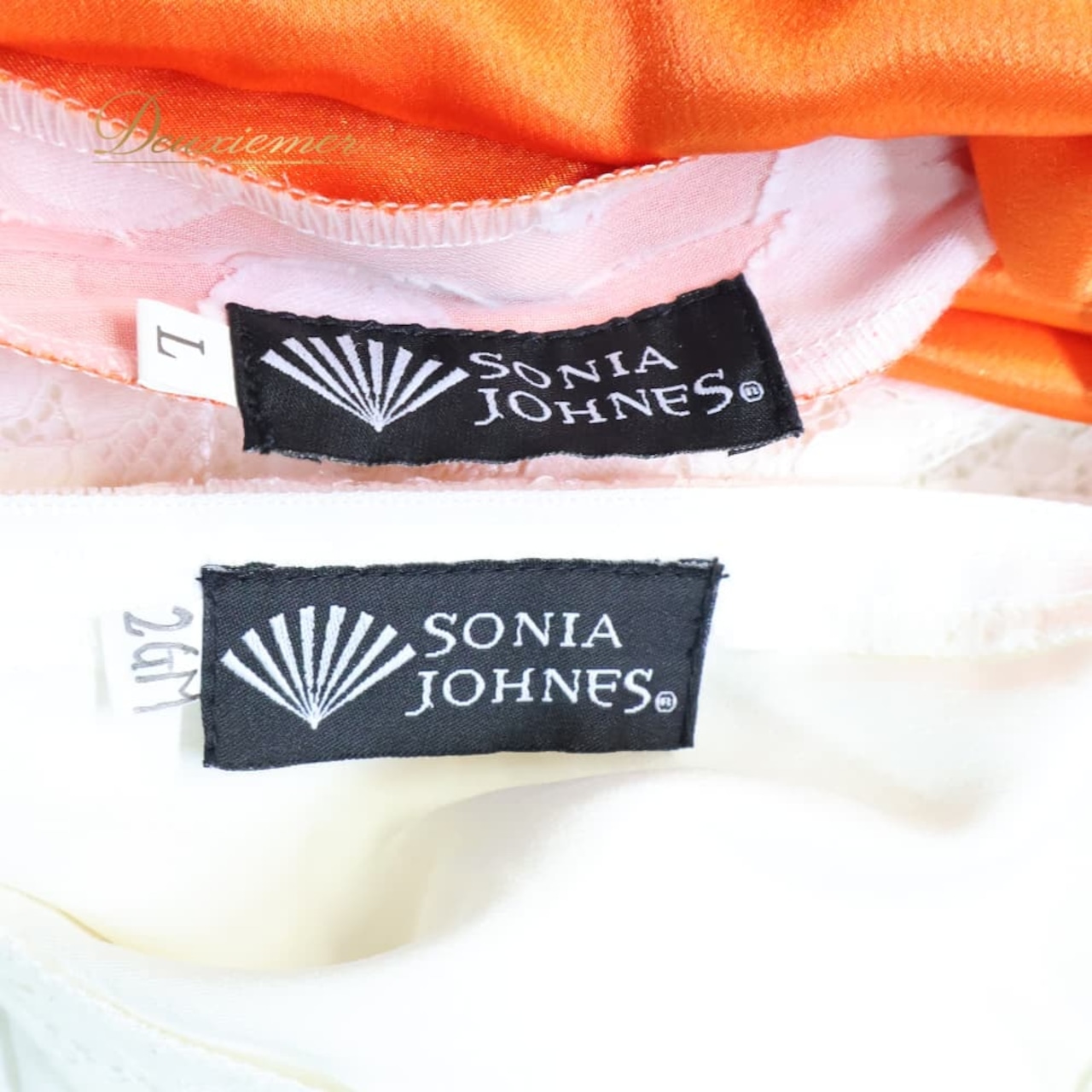 フラメンコ 衣装 SONIA JOHNES ソニアジョーンズ ツーピース セットアップ 上下セット ホワイト系 オレンジ系 白 水玉 ドット フリル レース ハイウエスト 長袖 ダンス パーティ 発表会 ダンス衣装 レディース