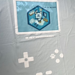 【ゲームTシャツ】Hoooさん GAMEに夢中！PVCポケット付き 推し活ユニセックスTシャツ