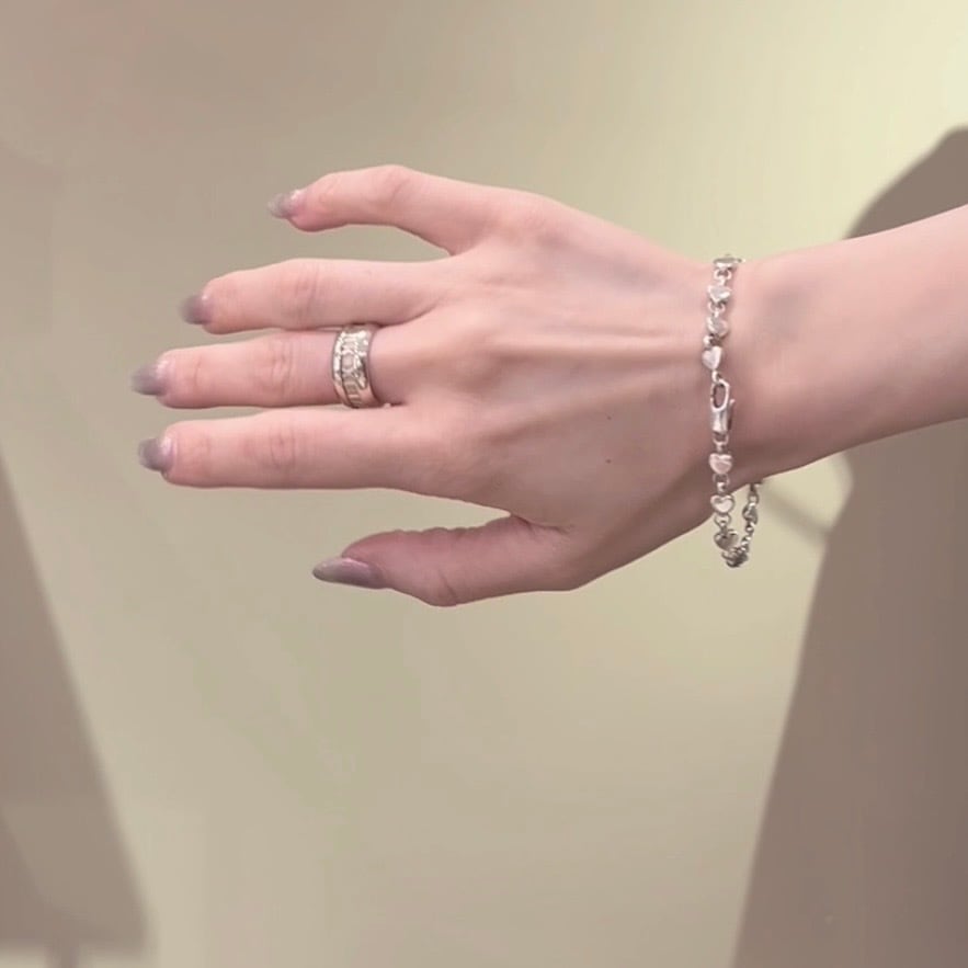 TIFFANY&CO. 】2423 ティファニーハートパフリンク ブレスレット SV925