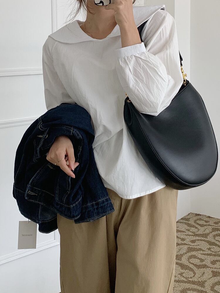 ホワイトカラーシャツ スタイルオータム長袖スリーブ ロング ストリート 秋物 ビッグFスモールZ韓国43494939954