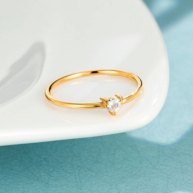 1粒 zirconia ring