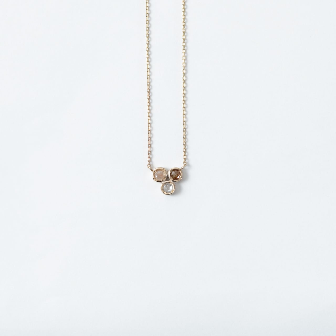 ローズカットダイヤモンドネックレス