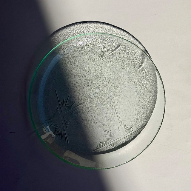 【受注生産】レトロガラス丸皿L 夜空