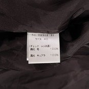 上下セット 慈雨 ジウ センソユニコ チェック柄 セットアップ ジャケット & ウール スカート サイズ 40 /ダークブラウン/日本製