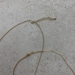 deformed motif 2set necklace