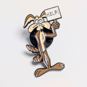 再入荷!送料無料! ★ピンズ PINS★ピンバッジ 【 Looney Tunes ( ルーニーテューンズ )】ワイリーコヨーテ / HELP 〚アメリカン雑貨 アメトイ〛