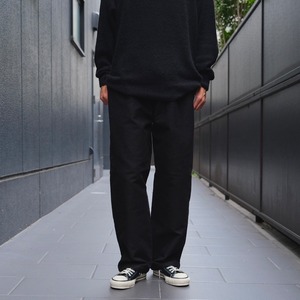COMOLI(コモリ) / モールスキンドローストリングパンツ-BLACK-(C03-03021)