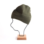 mature ha.／long rib knit cap olive