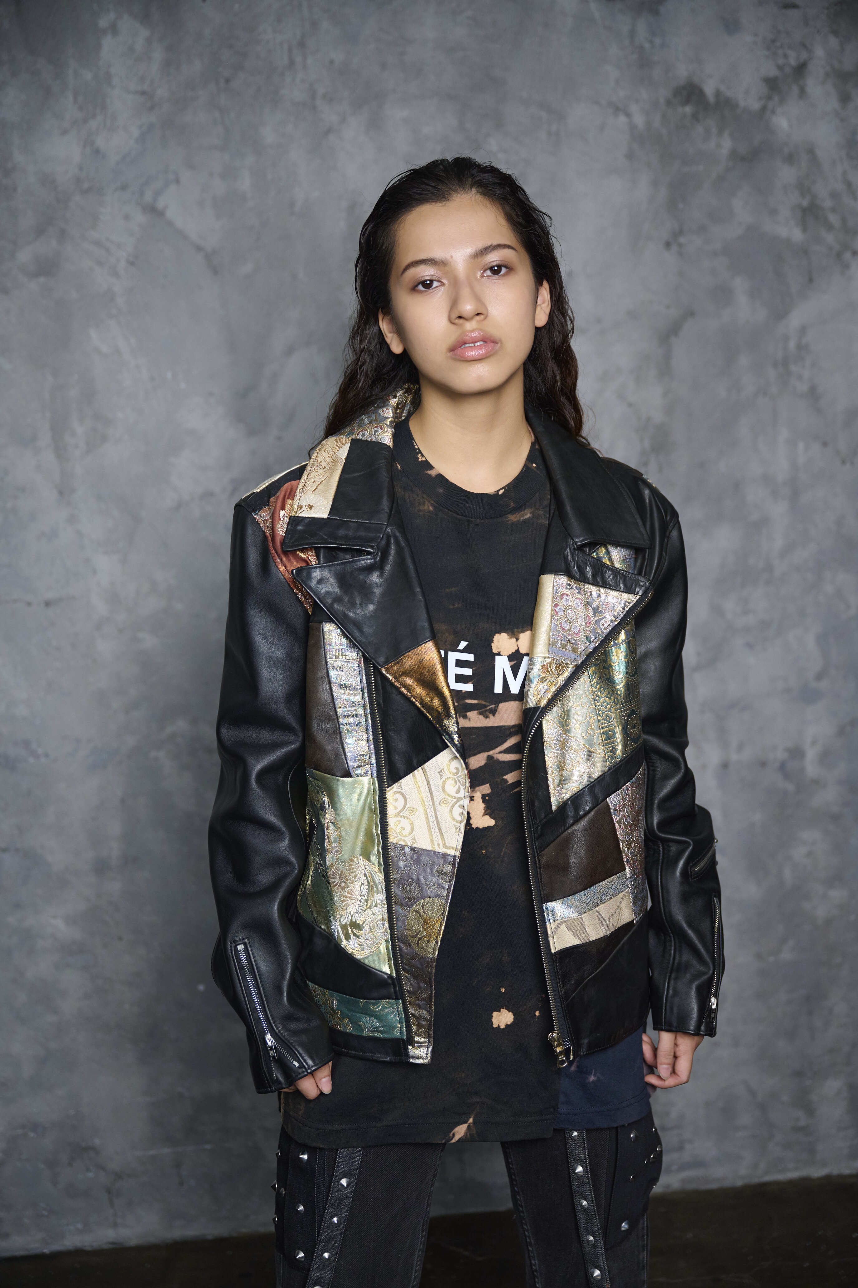 【 RJK-M_002】再構築 リメイク着物ライダースジャケット KIMONO RIDERS JACKET
