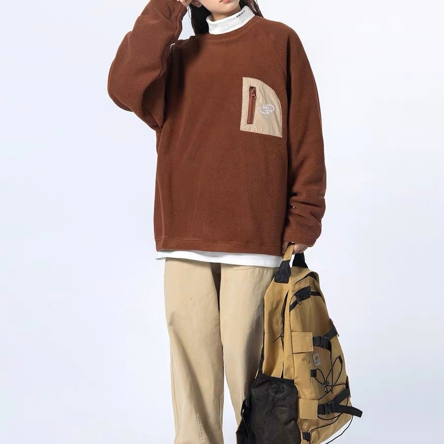 ラウンドネック アウトドア フリースセーター 3color TO401 | nicoilo