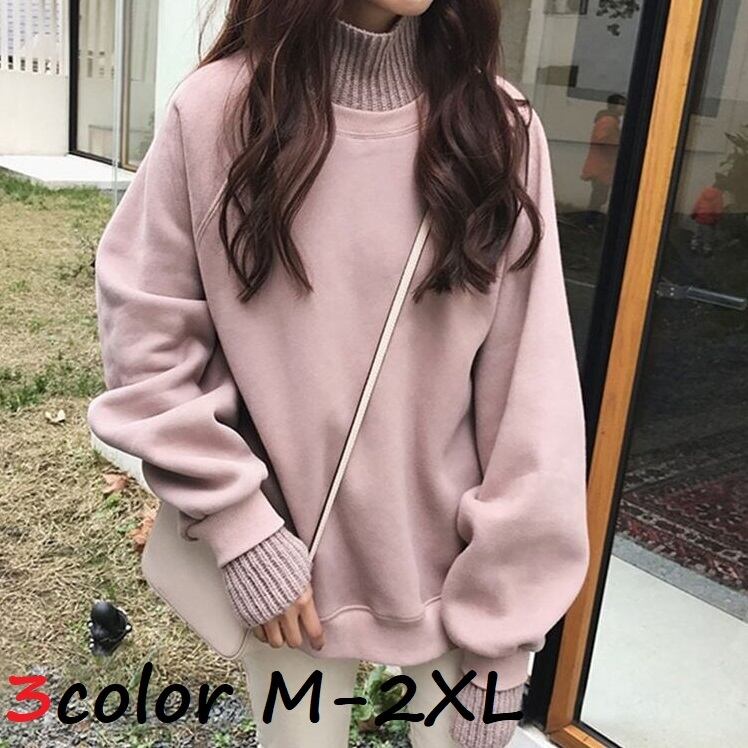 タートルネックプルオーバー トップス タートルネック プルオーバー 長袖 レギュラー丈 異素材MIX 異素材ミックス ゆる 体形カバー 楽ちん シンプル 無地 カジュアル デイリー ファッション コーデ コーディネート 大人 通勤 通学 学生 デート お出かけ 女子会 女子 お洒落 おしゃれ オシャレ ハイセンス トレンドアイテム 秋 冬 くすみカラー ピンク ブラック グリーン 2XL 大きいサイズ 韓国 韓国ファッション オルチャン お取り寄せ 送料無料