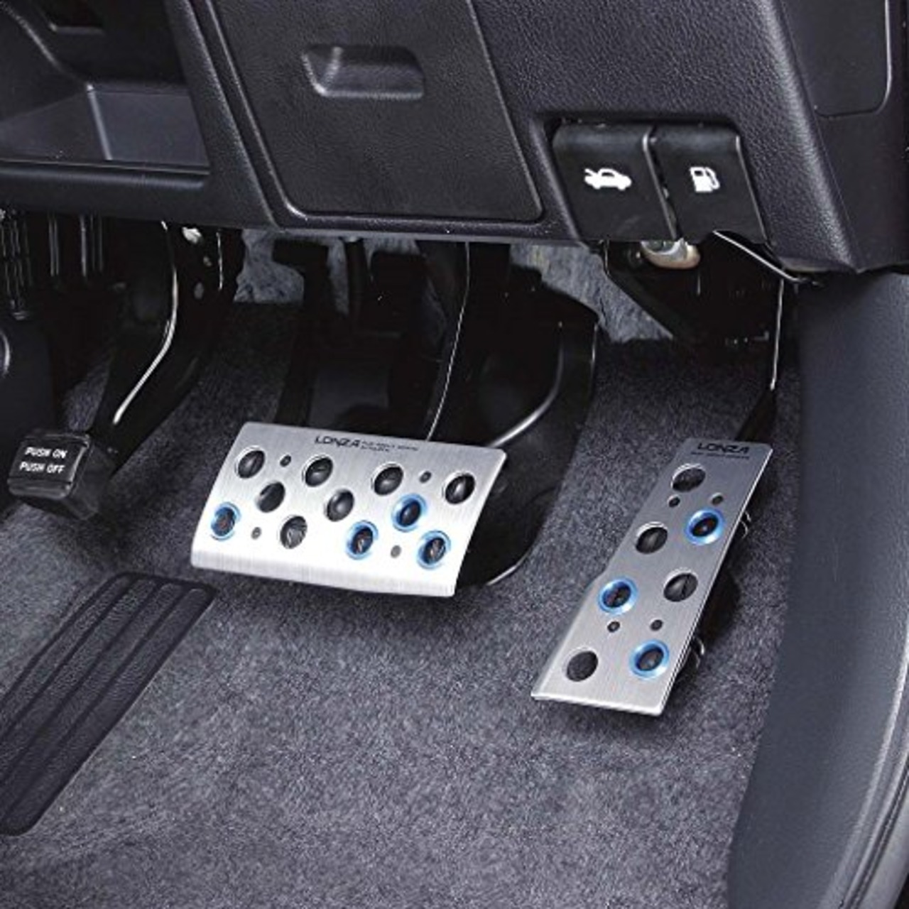 ナポレックス 車用 スポーツペダル 装飾リング LONZA アルミノンスリップリング ブルー 9個入 NAPOLEX LZ-309 18×18×2mm