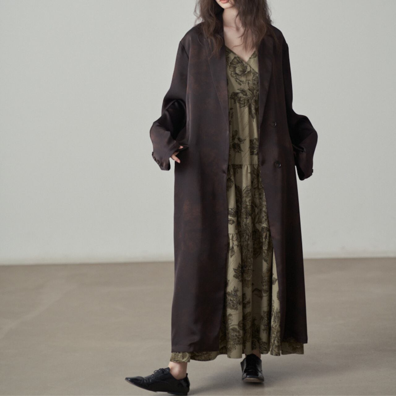 Tailored long jacket 00509