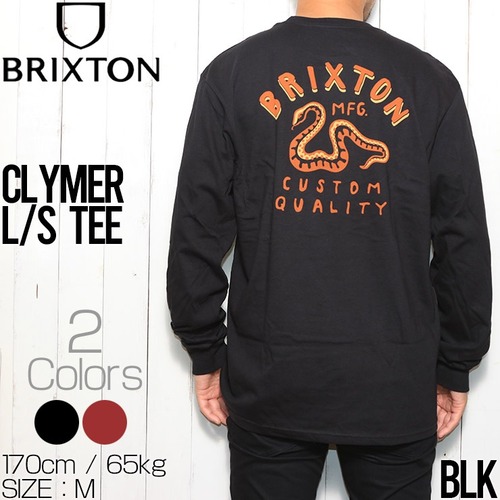 ロングスリーブTシャツ ロンT BRIXTON ブリクストン CLYMER L/S TEE 16825BLKL