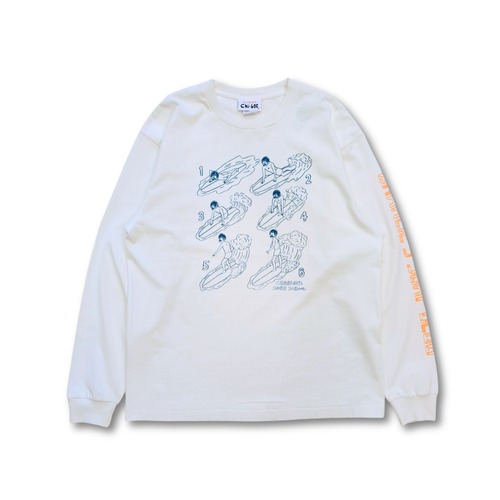 chi-bee / チービー - チャーリーSURF ロングTシャツ (feded white)