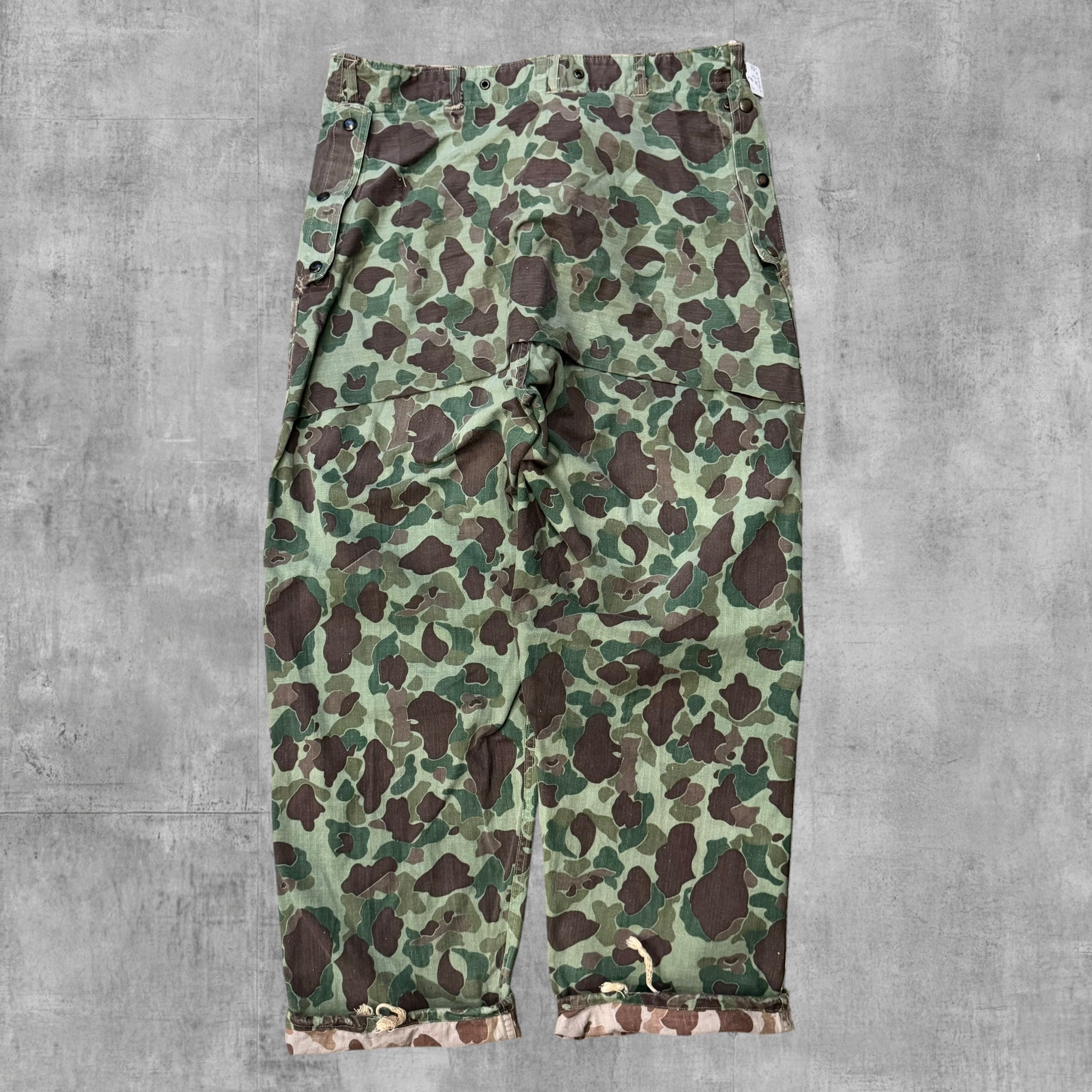 1st Type!!】40's U.S.M.C P-44 Duck Hunter Camo HBT Pants 