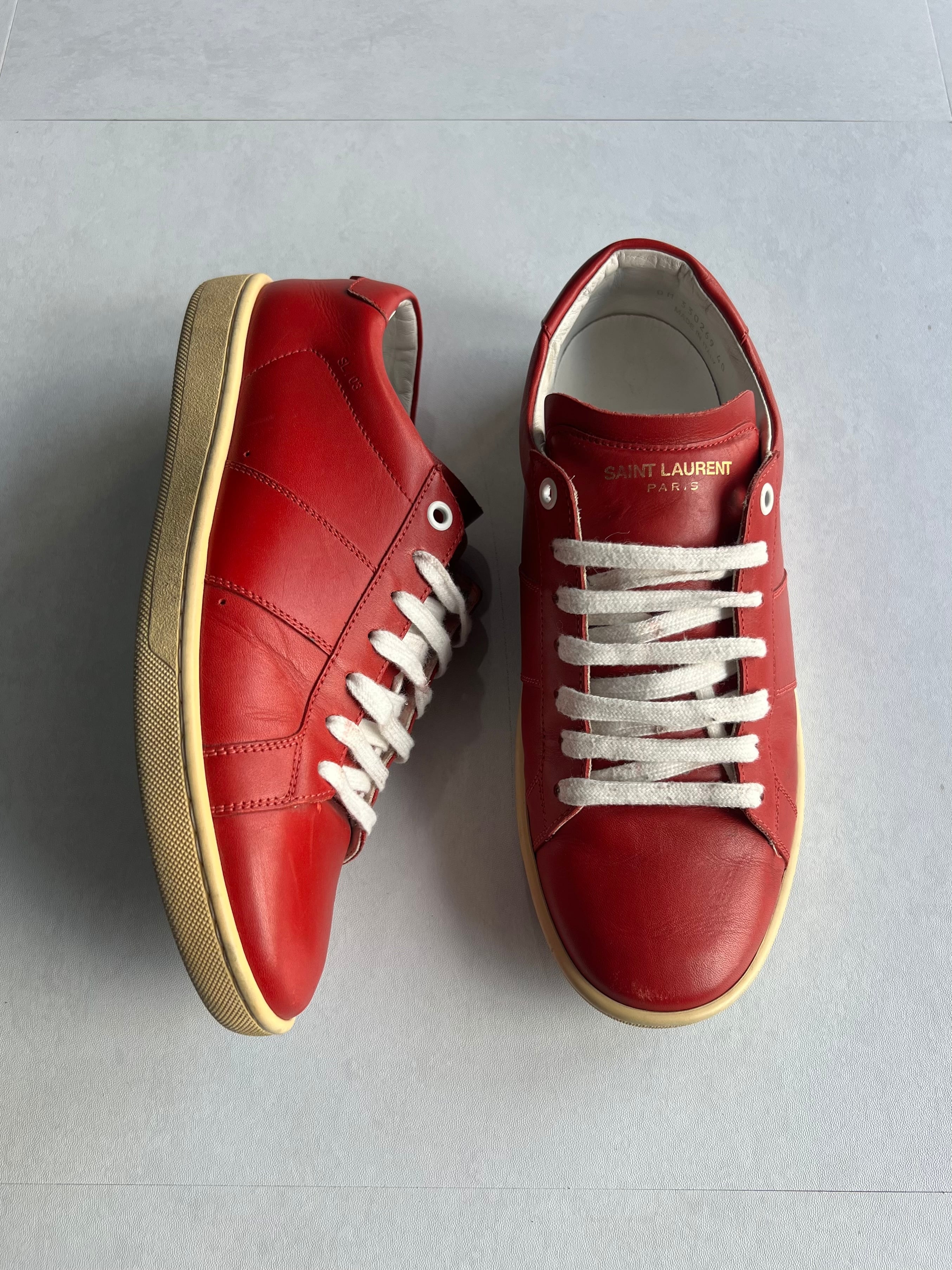 "SAINT LAURENT" Leather Low-cut Sneaker