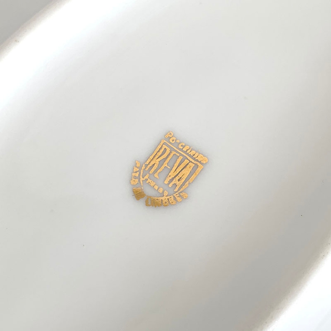 リモージュ　小皿　オーバルプレート　カラフル秋色葉っぱ柄　ラヴィエ 12TWcs12