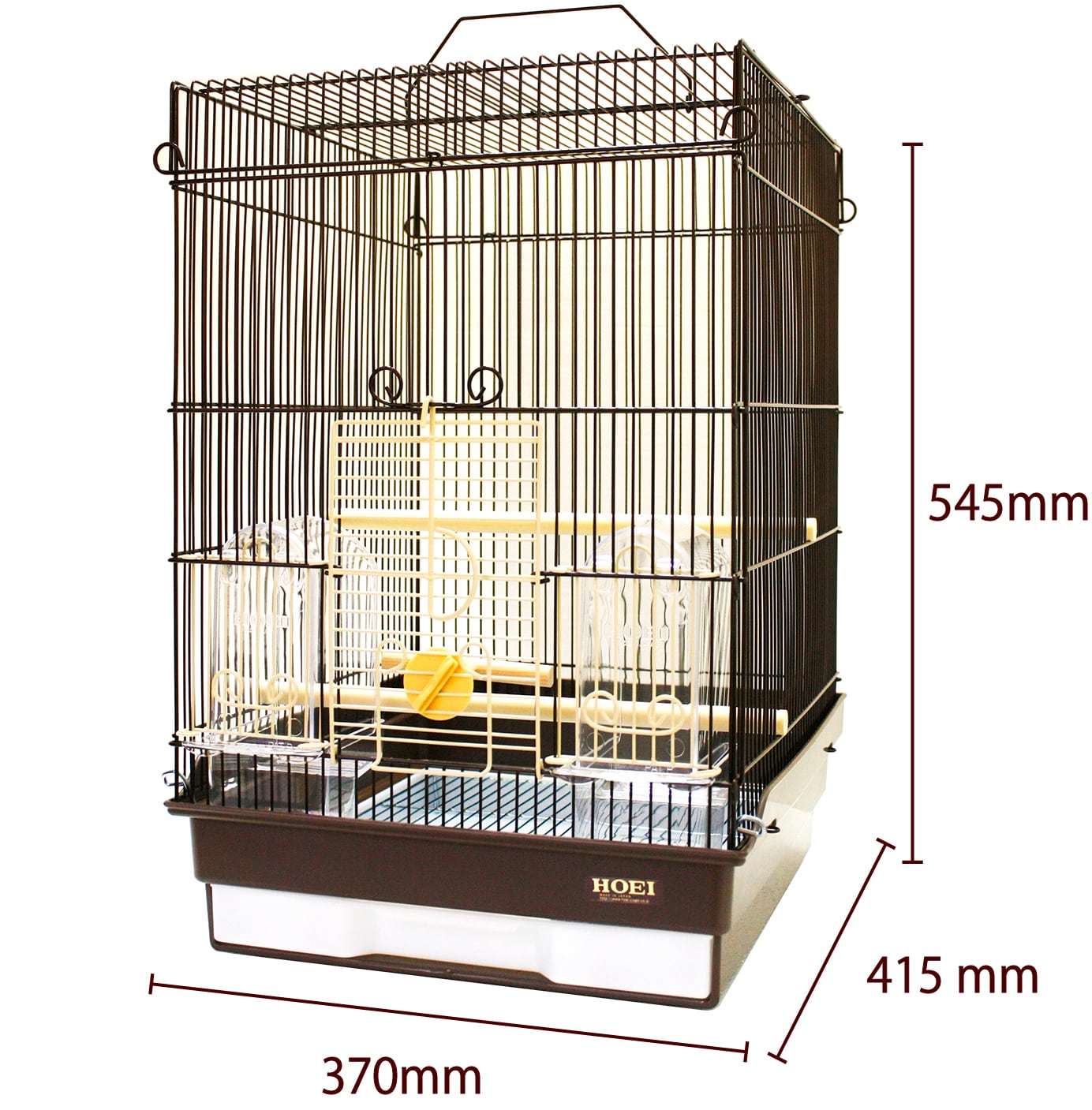 HOEI】３５手のりブラウン×アイボリー | 鳥かご・ペットケージの ...