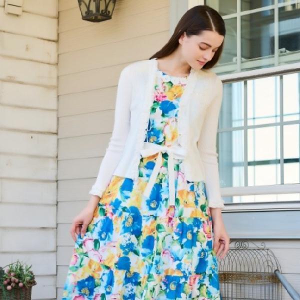 イシー ✨新品美品✨Super Beauty鮮やかイエロー麻ロングカーディガン