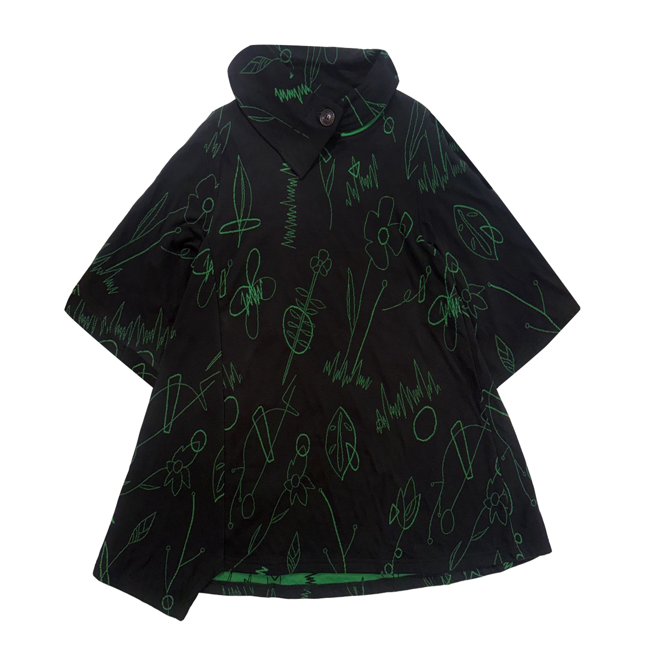 【最新作】ラフスケッチWジャガード デザインチュニック【260-3206】Double Jacquard Design Tunic