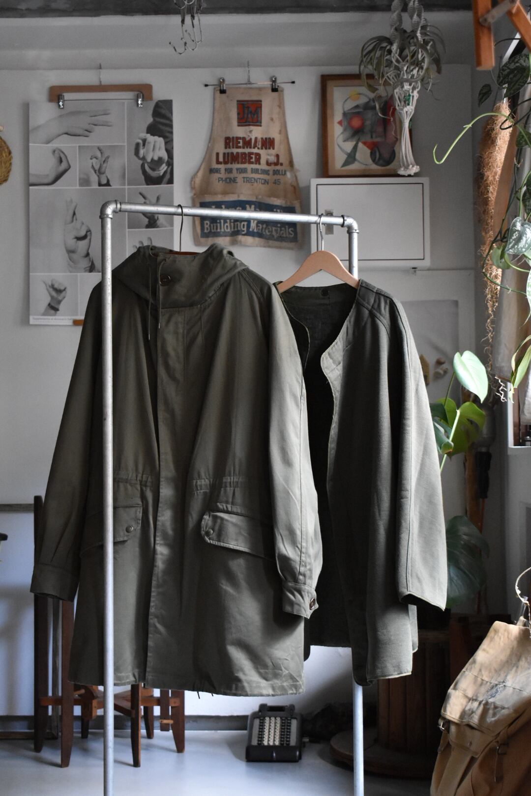 70's- vintage “French army“ “M-64 field parka“ “with liner | KEY