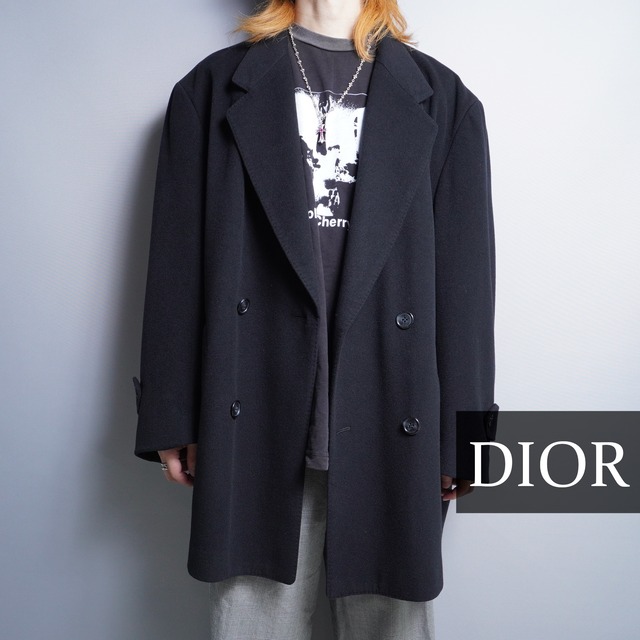 Christian Dior】カシミヤ100% ダブル チェスターコート-